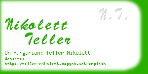 nikolett teller business card